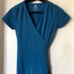 Pact organic cotton wrap dress